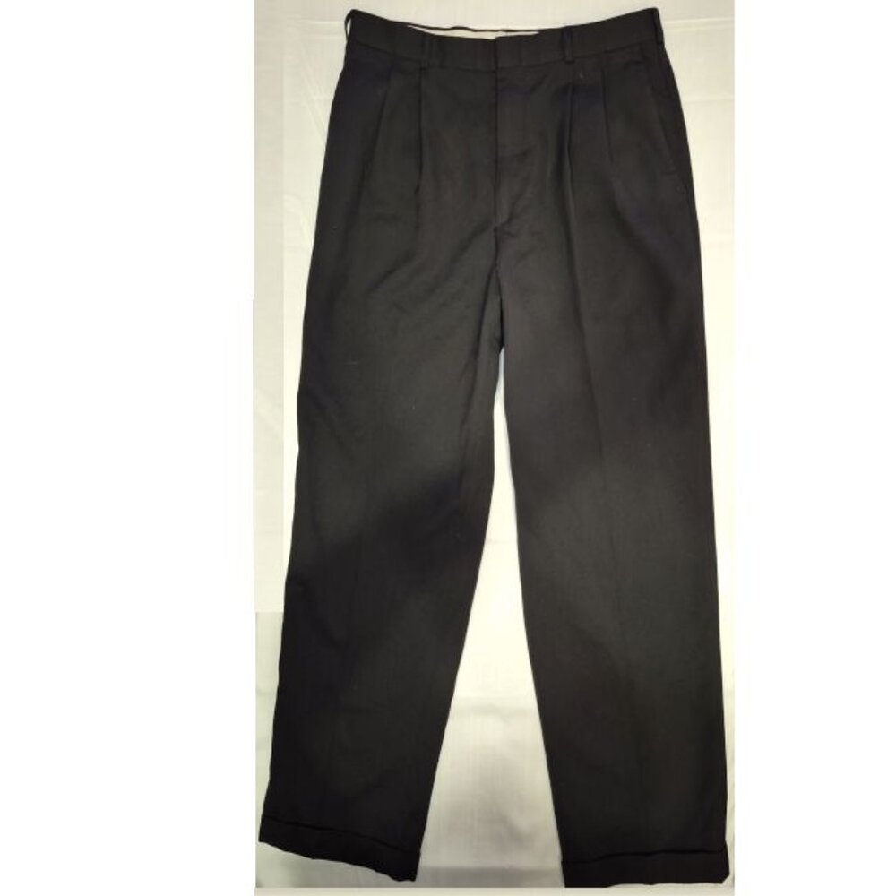Oleg Cassini Men's Dress slacks w/ pleated front, Dark Grey in size 36/30